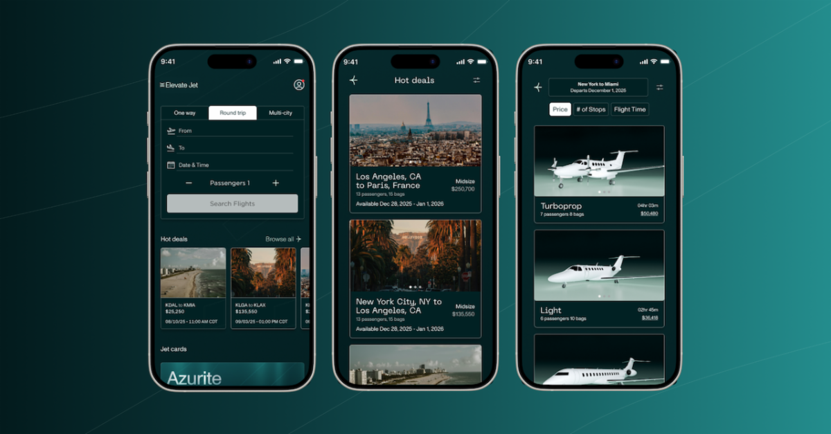 Elevate Jet launches instant private jet charter booking app