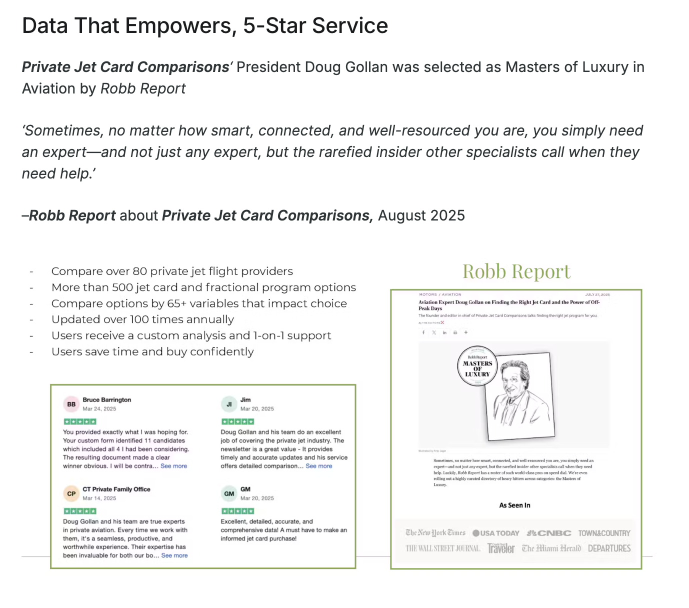 About Us - Private Jet Card Comparisons