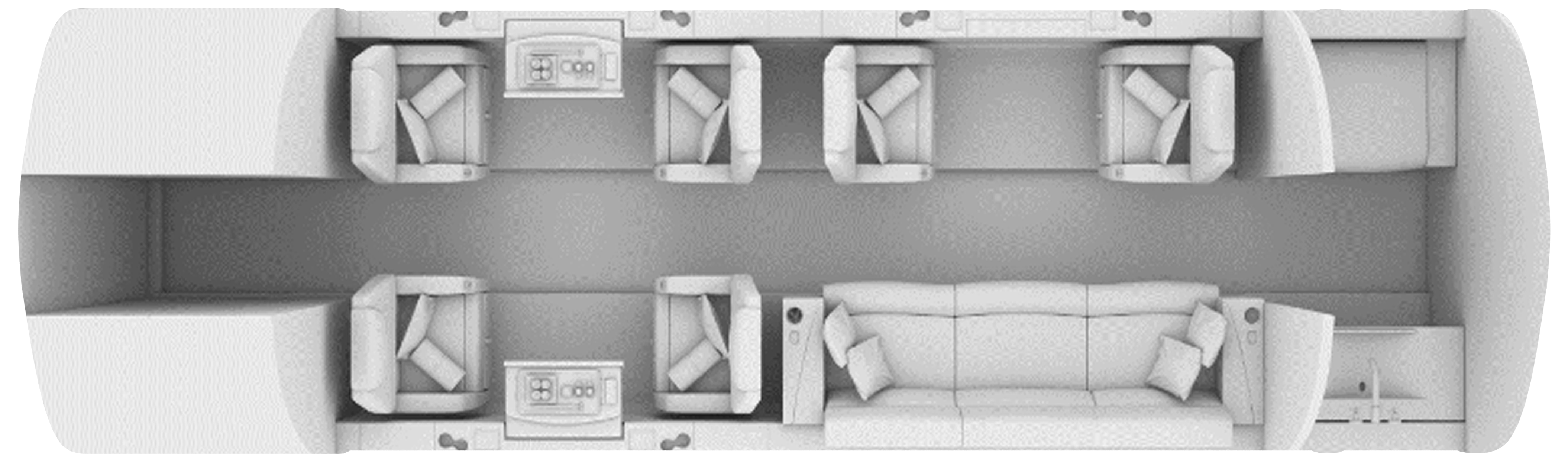 Dassault Falcon 50EX floor plan