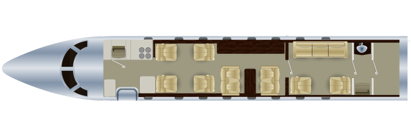 Falcon 7X floor plan