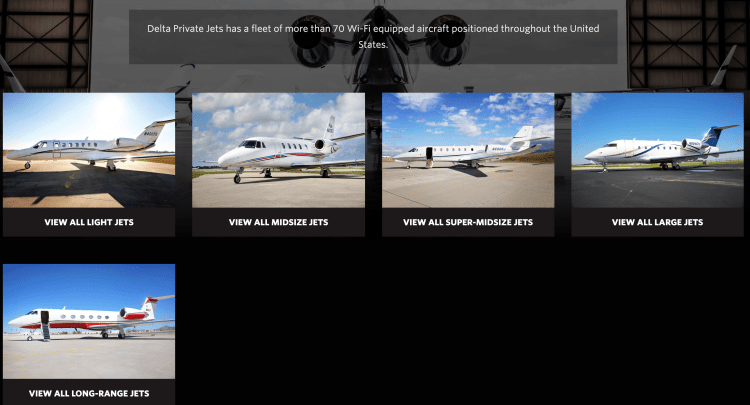 Delta Private Jets prices