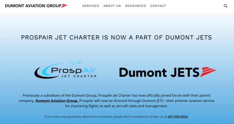 Dumont Jets jet card