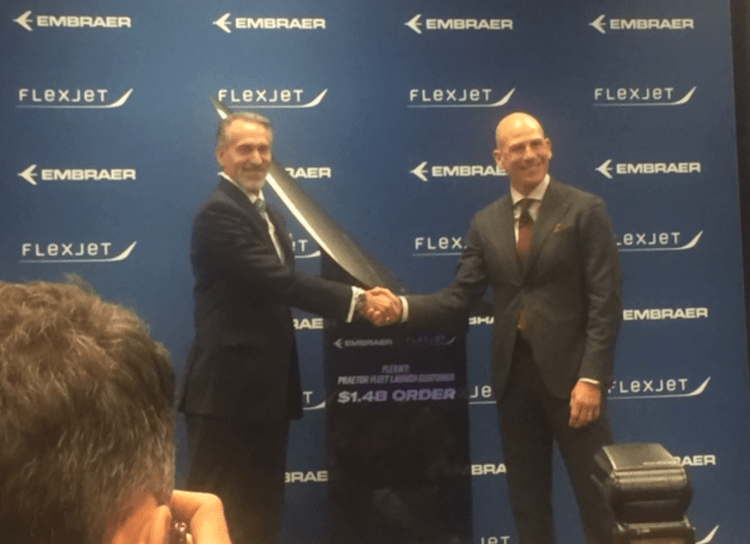 Flexjet orders $1.4 billion Embraer Praetor 500s, 600s and Phenom 300s