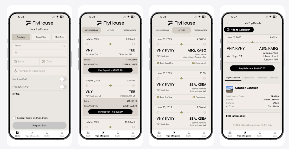 FlyHouse launches FriendShare jet-sharing app for instant booking