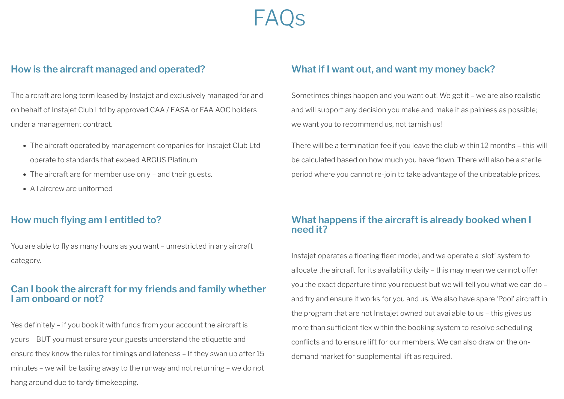 Instajet FAQ