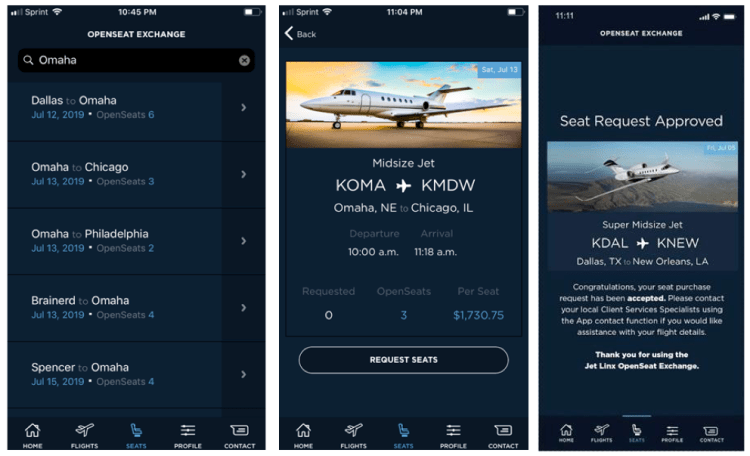 Jet Linx Open Seat Exchange