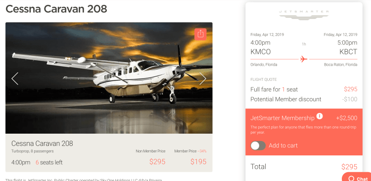 JetSmarter Florida routes