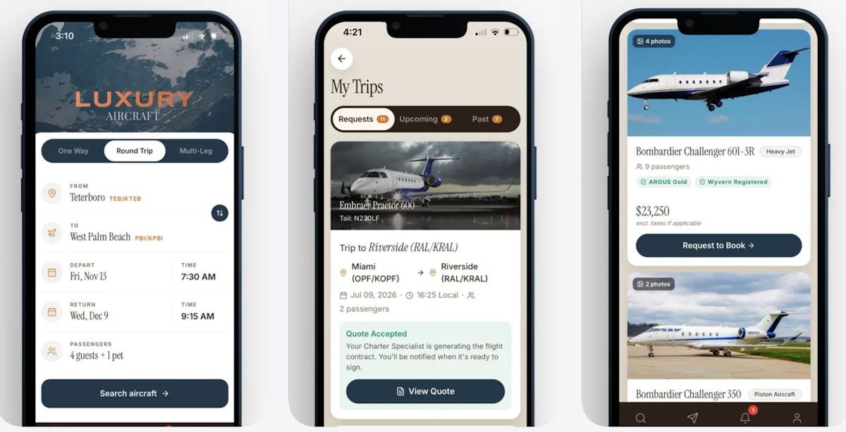 Luxury Aircraft Solutions launches private jet charter app