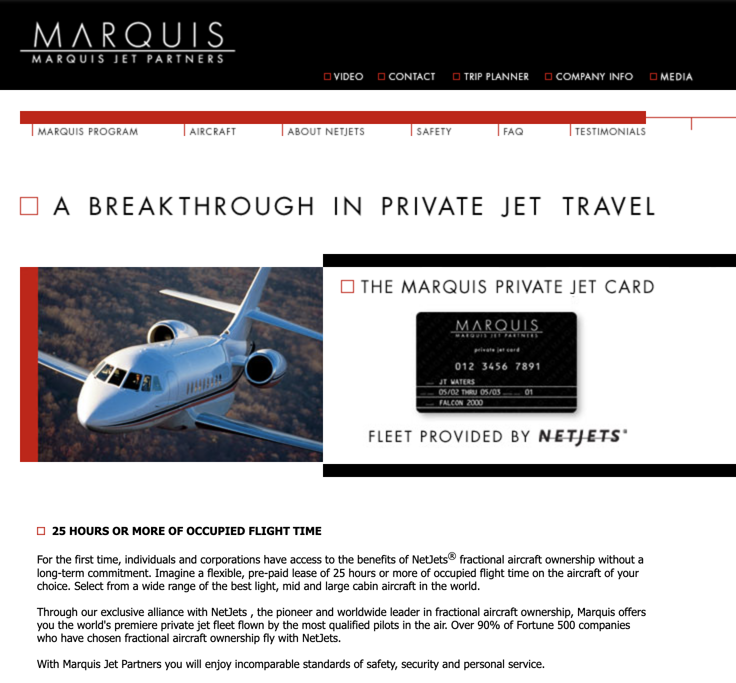 NetJets retires the Marquis Jet brand for its jet cards