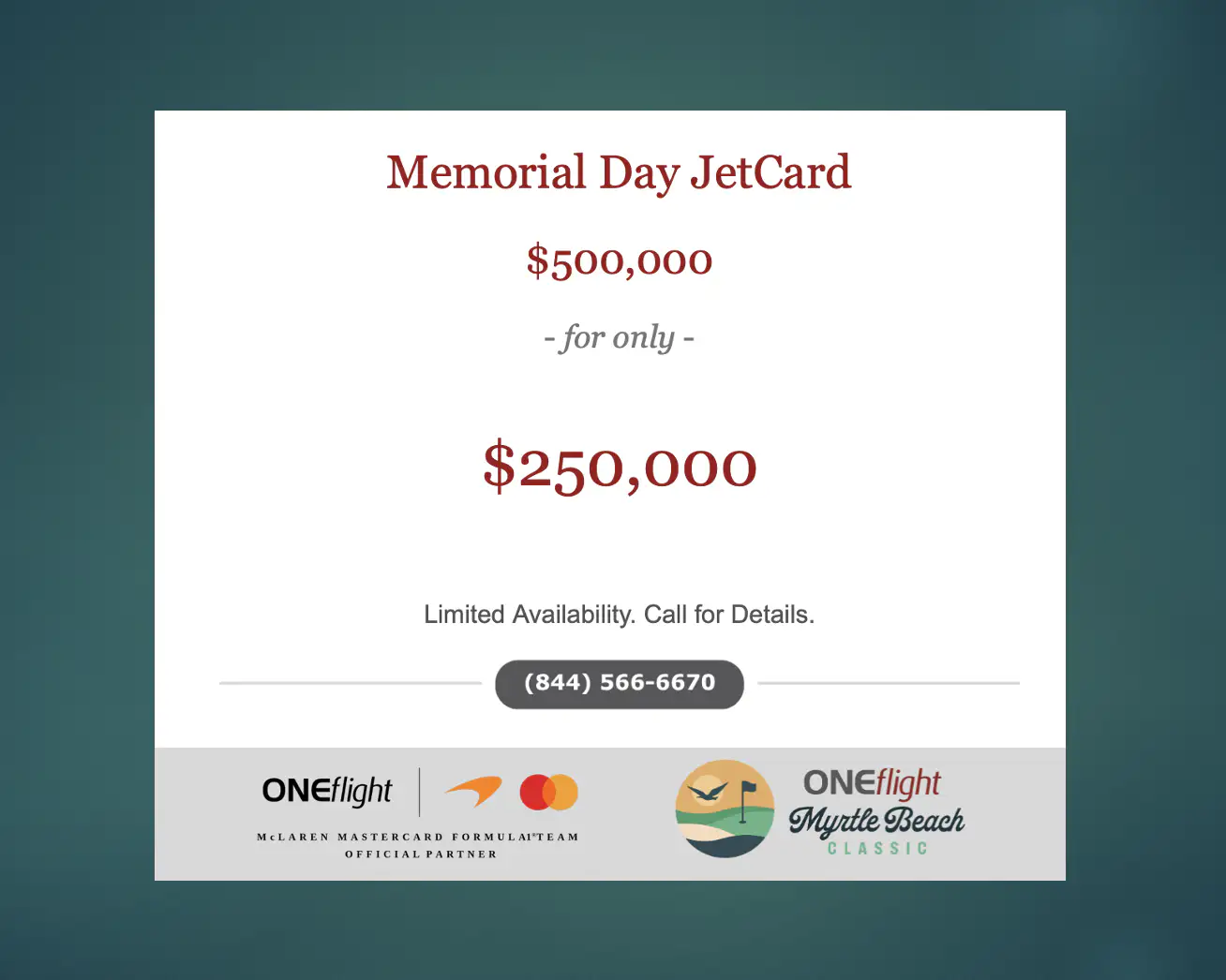 Memorial Day OneFlight