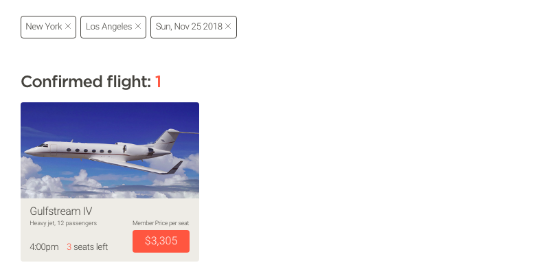 Private jet charter cost New York to Los Angeles