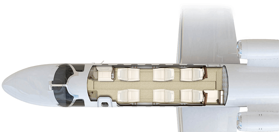 Nicholas Air cj3-cabin-configuration Citation CJ3 floor plan