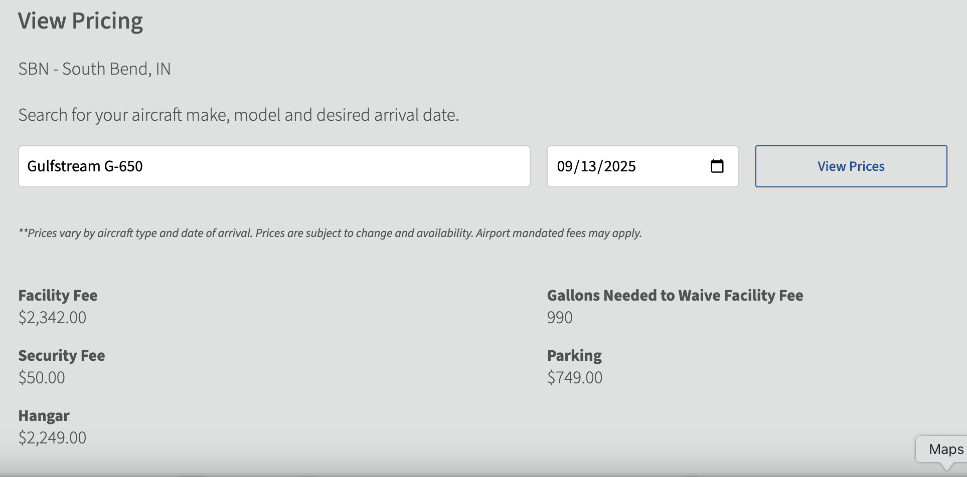 Notre Dame Texas A&M private jet fees