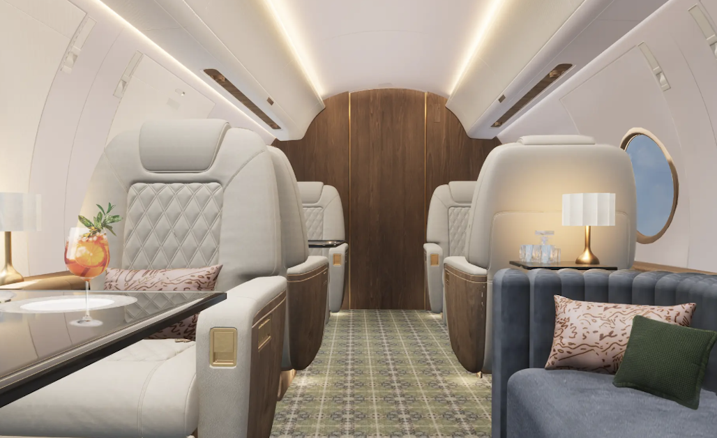 Flexjet shows off G650 private jet interior design semi-finalists