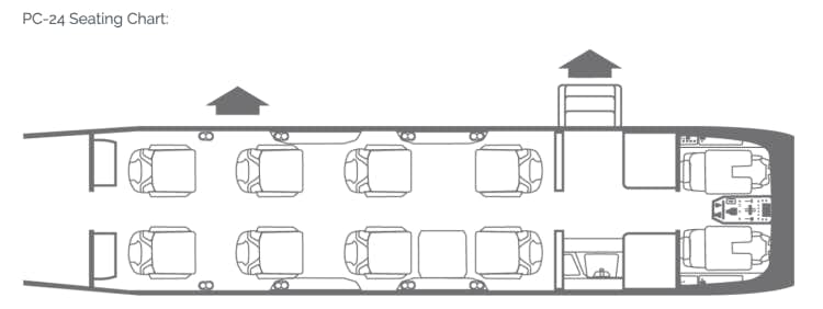 Pilatus PC-24 floor plan