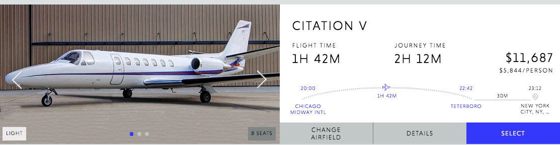 Private Jet Charter Price Chicago to New York