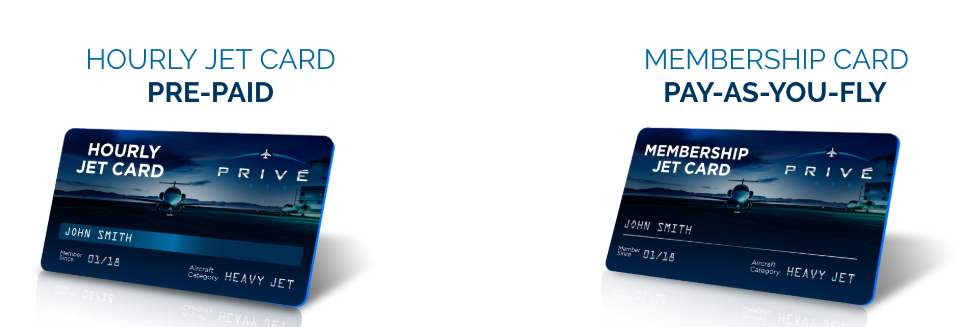 Prive Jets jet card pricing