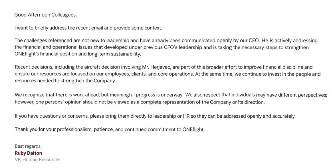 Ruby Dalton letter