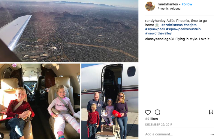 Family bonding on a private jet