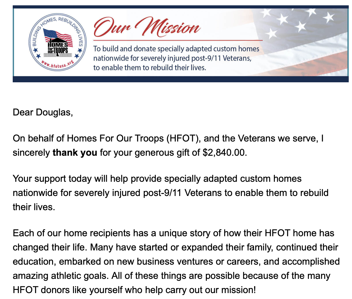 Homes For Our Troops