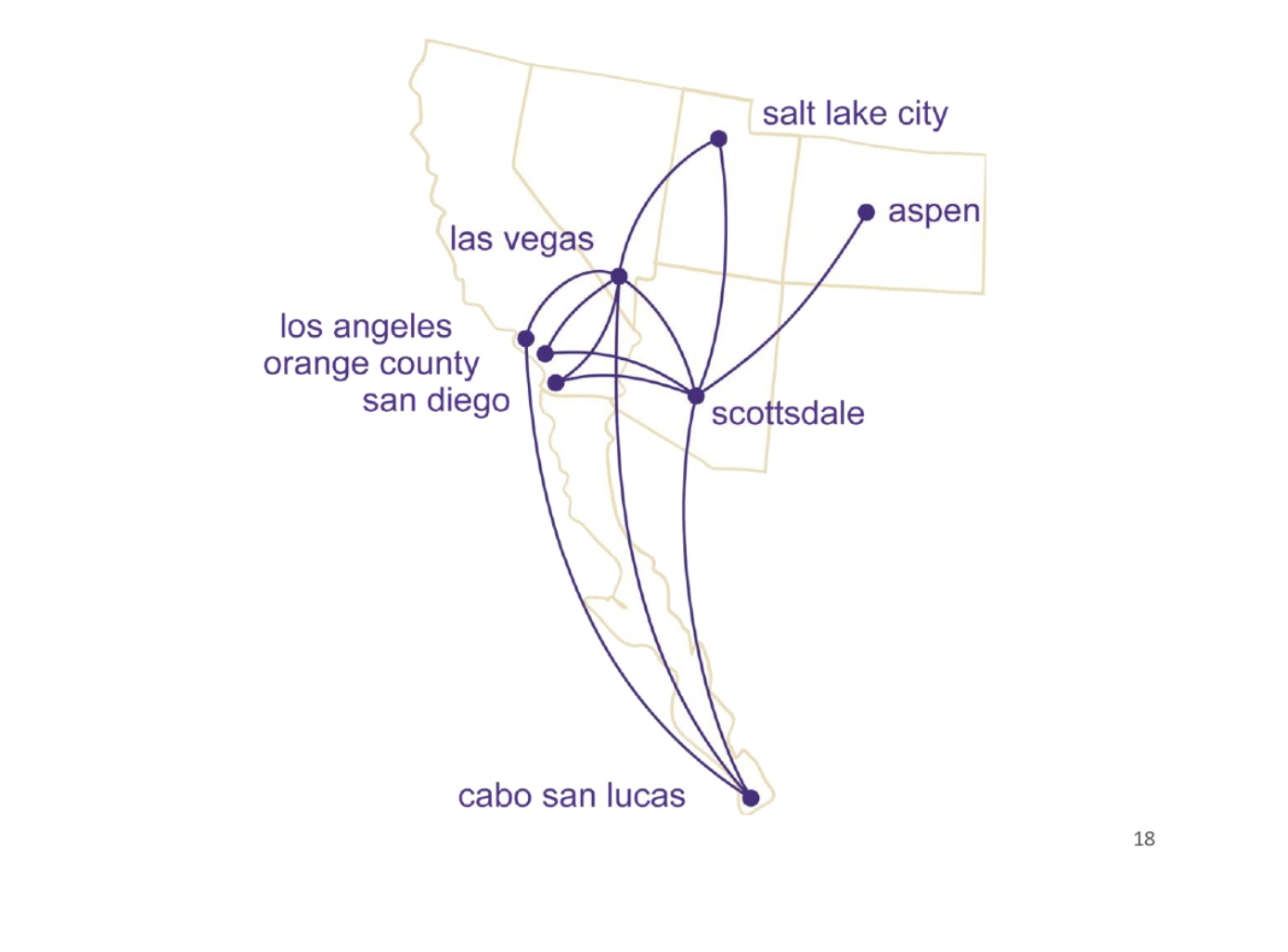 Set Jet route map