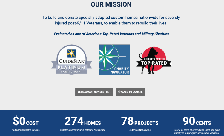 Top Rated Veterans Charity - Homes For Our Troops