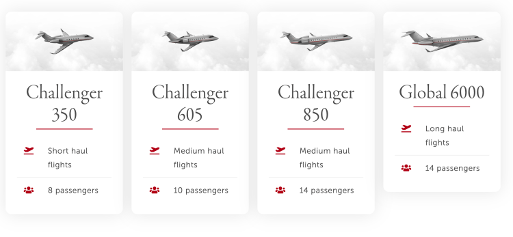 VistaJet Vista Jet private jet fleet