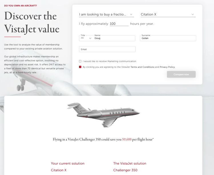 VistaJet cost VistaJet price