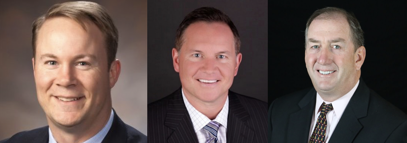 Leading Wheels Up Aircraft Management are SVP KC Ihlefeld (left), EVP Deron Brown (center), and Senior Advisor Tom Connelly. Credit: Wheels Up