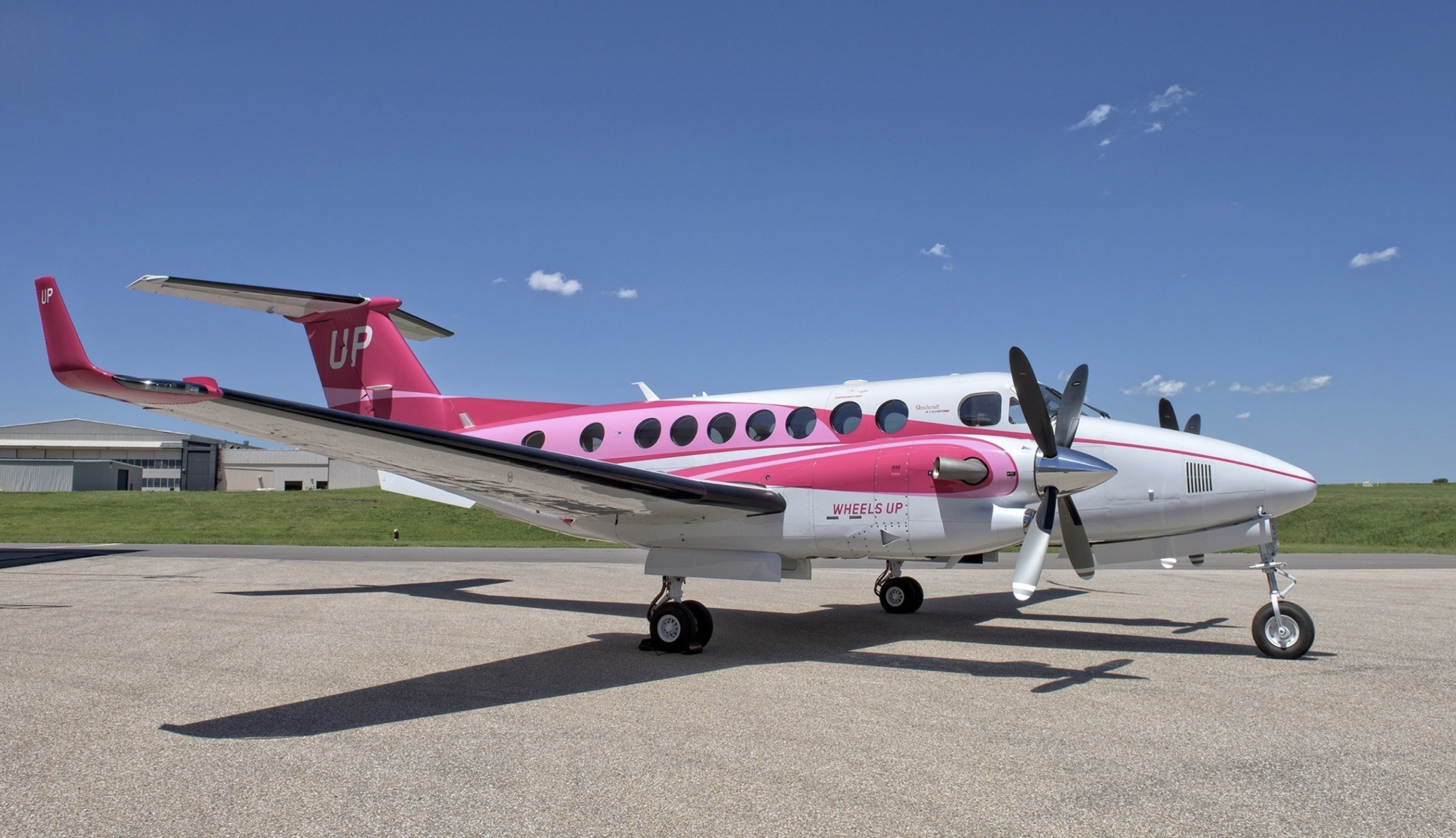 Wheels Up Cares' colorful King Air 350 fleet is for a good cause