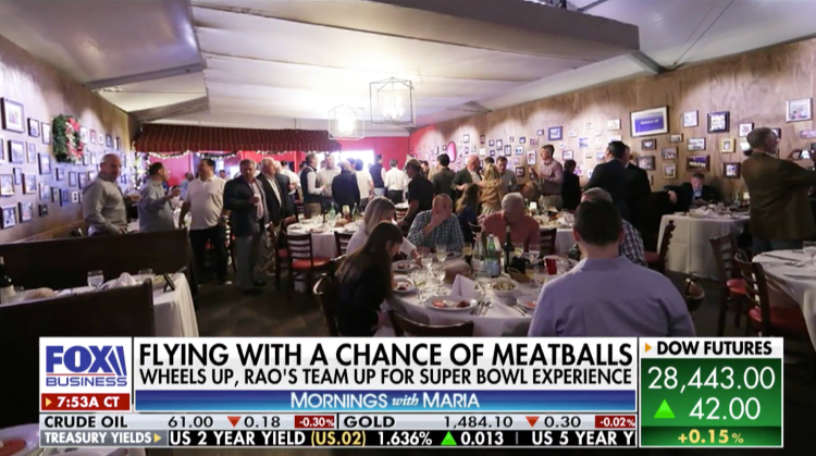 Rao's Wheels Up LIV Super Bowl Miami