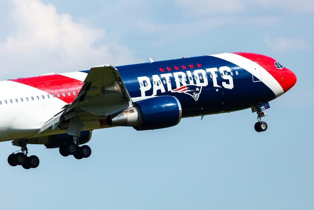 New England Patriots Boeing 767 private jet Shutterstock